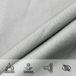 Voile d'ombrage gris clair 4x4 m 100% polyester oxford – Image 6