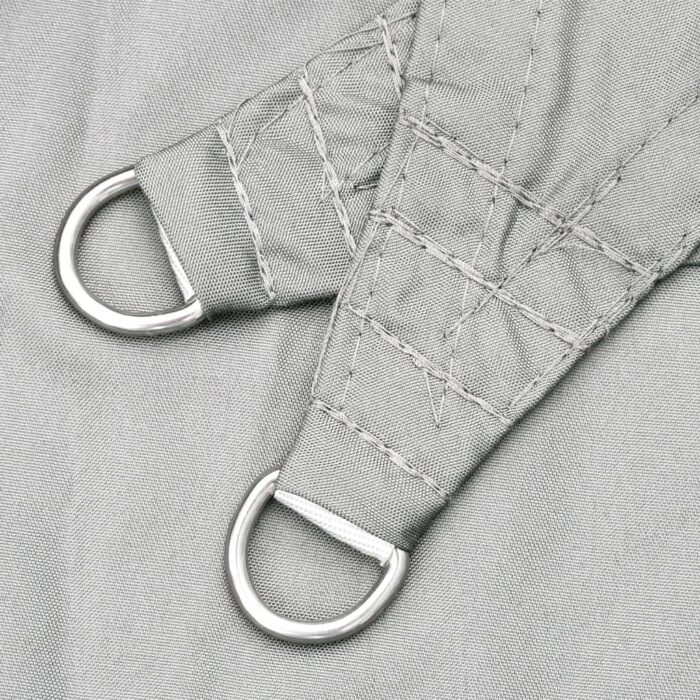 Voile d'ombrage gris clair 5x5 m 100% polyester oxford – Image 3