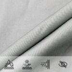 Voile d'ombrage gris clair 5x5 m 100% polyester oxford – Image 6