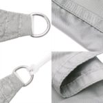Voile d'ombrage gris clair 7x7 m 100% polyester oxford – Image 4