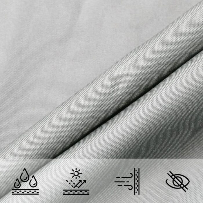 Voile d'ombrage gris clair 7x7 m 100% polyester oxford – Image 6