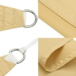 Voile d'ombrage sable 4x4 m 100 % polyester oxford – Image 4