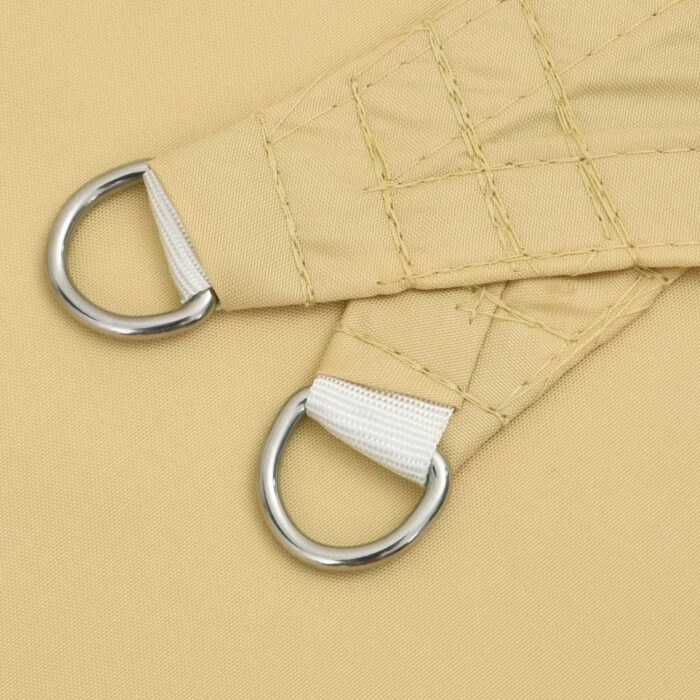 Voile d'ombrage sable 3,5x3,5x4,9 m 100 % polyester oxford – Image 3