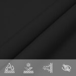 Voile d'ombrage noir 7x5x5 m 100 % polyester oxford – Image 5