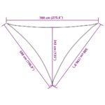 Voile d'ombrage noir 7x5x5 m 100 % polyester oxford – Image 8