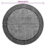 Tapis d'extérieur ARAKIL gris Ø120 cm PP – Image 4