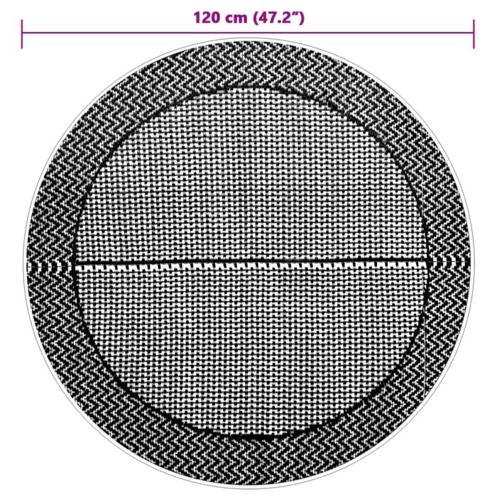 Tapis d'extérieur ARAKIL gris Ø120 cm PP – Image 4