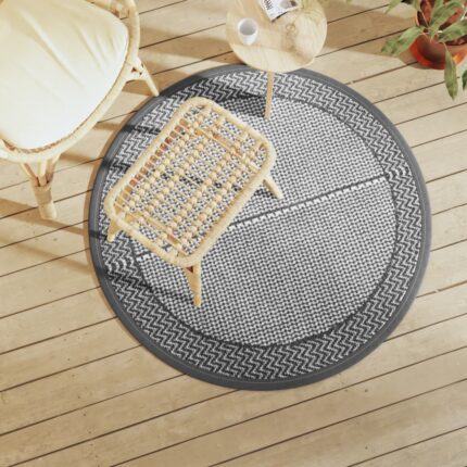 Tapis d'extérieur ARAKIL gris Ø120 cm PP