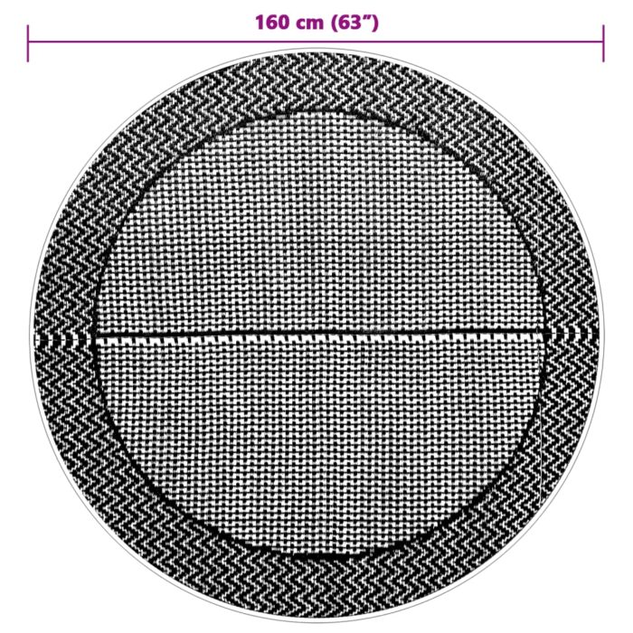 Tapis d'extérieur ARAKIL gris Ø160 cm PP – Image 4