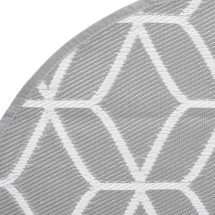 Tapis d'extérieur ARAKIL gris Ø160 cm PP – Image 2
