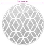 Tapis d'extérieur ARAKIL gris Ø160 cm PP – Image 4