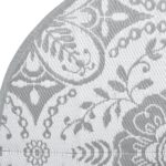Tapis d'extérieur ARAKIL gris clair Ø200 cm PP – Image 2