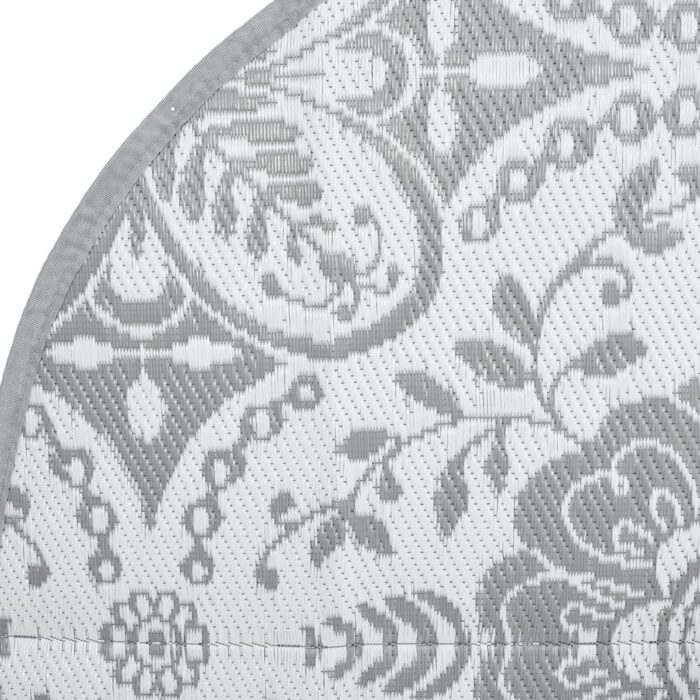 Tapis d'extérieur ARAKIL gris clair Ø200 cm PP – Image 2