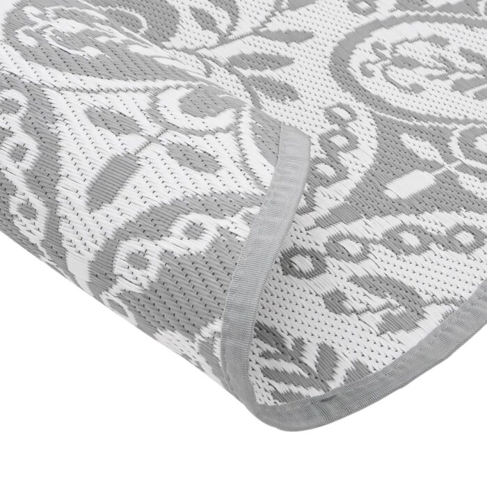 Tapis d'extérieur ARAKIL gris clair Ø200 cm PP – Image 3