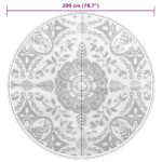 Tapis d'extérieur ARAKIL gris clair Ø200 cm PP – Image 4