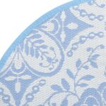 Tapis d'extérieur ARAKIL bleu azuré Ø120 cm PP – Image 2