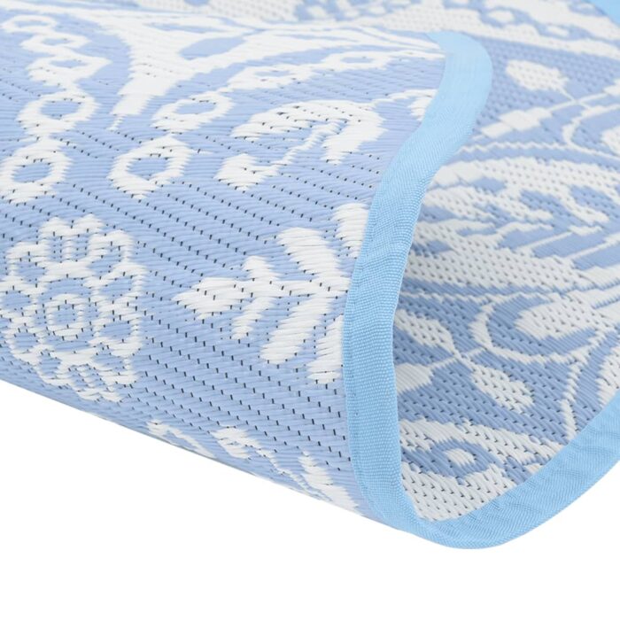 Tapis d'extérieur ARAKIL bleu azuré Ø120 cm PP – Image 3