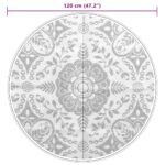 Tapis d'extérieur ARAKIL bleu azuré Ø120 cm PP – Image 4