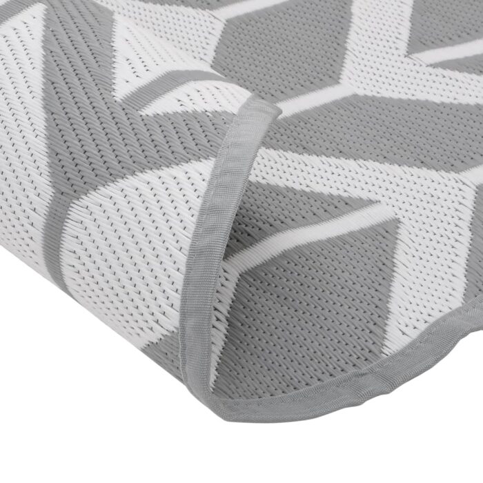 Tapis d'extérieur ARAKIL gris Ø160 cm PP – Image 2