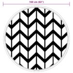 Tapis d'extérieur ARAKIL gris Ø160 cm PP – Image 4
