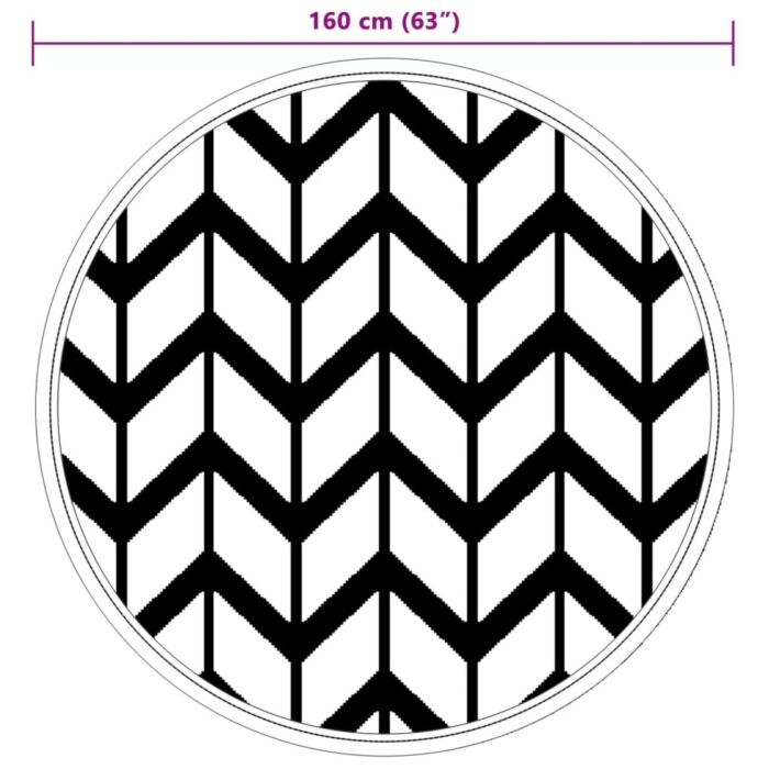 Tapis d'extérieur ARAKIL gris Ø160 cm PP – Image 4