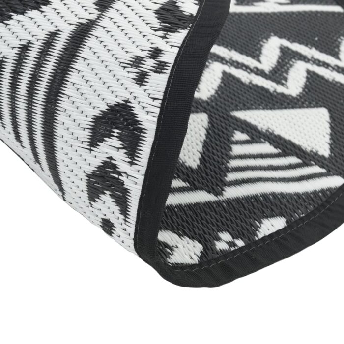 Tapis d'extérieur ARAKIL noir Ø120 cm PP – Image 2