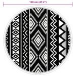 Tapis d'extérieur ARAKIL noir Ø120 cm PP – Image 4