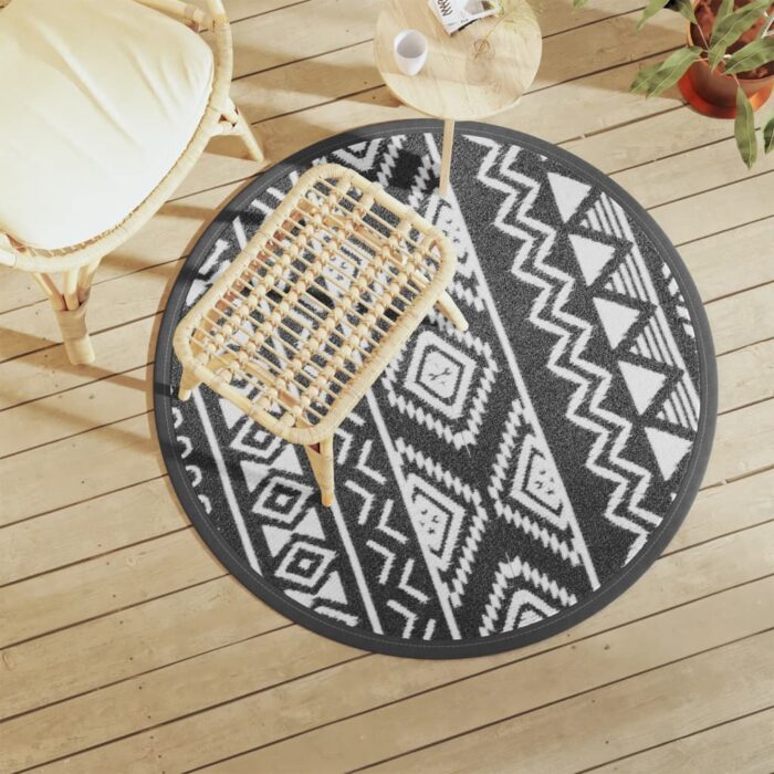 VXL8721012444638_m_en_hd_1.jpg Tapis d'extérieur ARAKIL noir Ø120 cm PP – Image 1