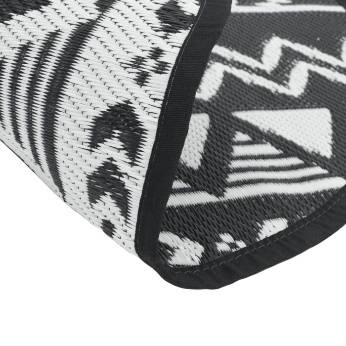 Tapis d'extérieur ARAKIL noir Ø200 cm PP – Image 2