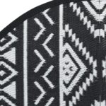 Tapis d'extérieur ARAKIL noir Ø200 cm PP – Image 3