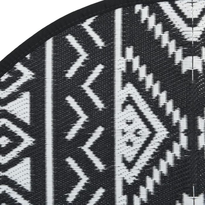 Tapis d'extérieur ARAKIL noir Ø200 cm PP – Image 3