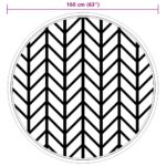 Tapis d'extérieur ARAKIL gris Ø160 cm PP – Image 4