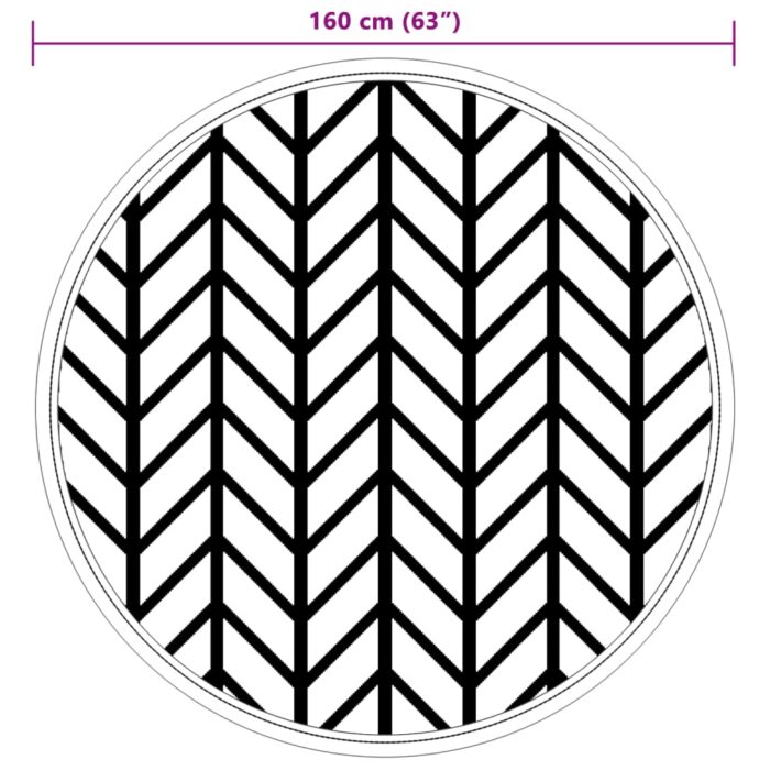 Tapis d'extérieur ARAKIL gris Ø160 cm PP – Image 4