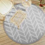 Tapis d'extérieur ARAKIL gris Ø160 cm PP