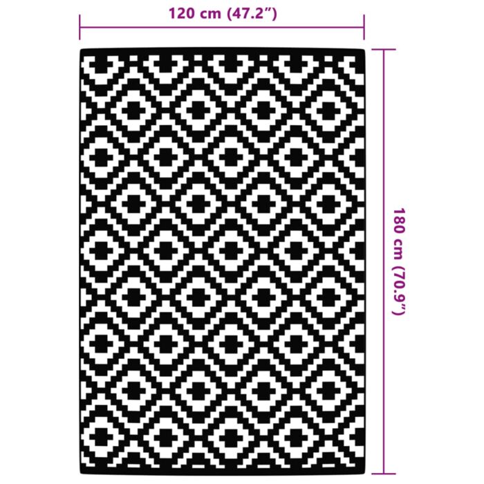 Tapis d'extérieur ARAKIL Gris 120x180 cm PP – Image 4