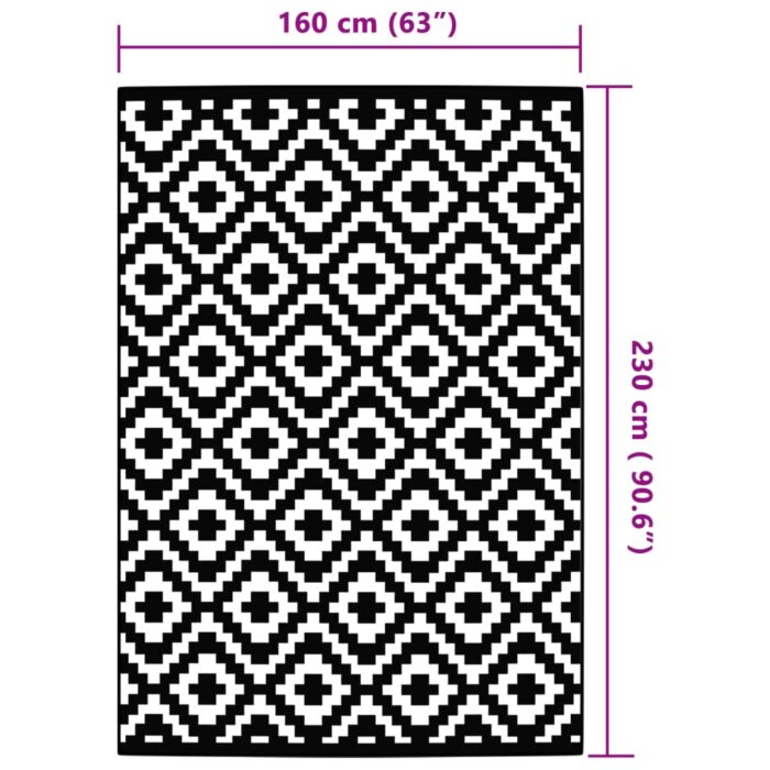 Tapis d'extérieur ARAKIL Gris 160x230 cm PP – Image 4