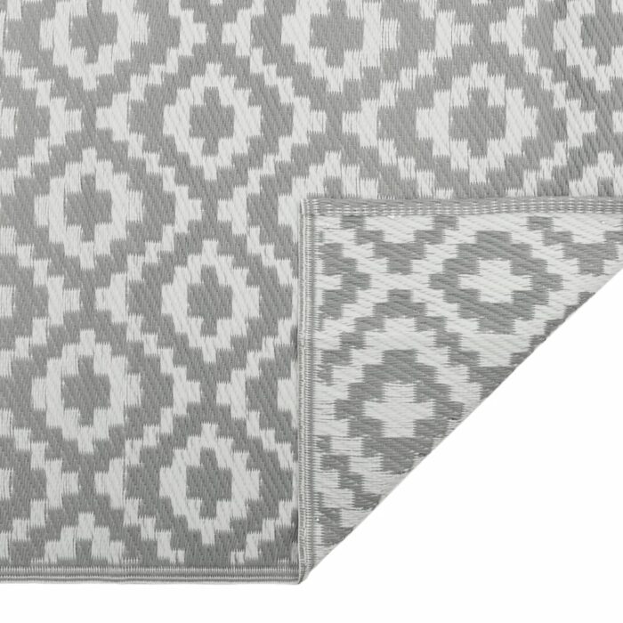 Tapis d'extérieur ARAKIL gris 140 x 200 cm PP – Image 2