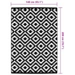Tapis d'extérieur ARAKIL gris 140 x 200 cm PP – Image 4