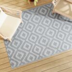 Tapis d'extérieur ARAKIL gris 140 x 200 cm PP