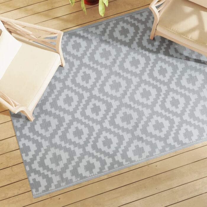 Tapis d'extérieur ARAKIL gris 140 x 200 cm PP – Image 1
