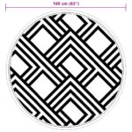 Tapis d'extérieur ARAKIL gris Ø160 cm PP – Image 4