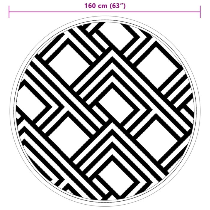 Tapis d'extérieur ARAKIL gris Ø160 cm PP – Image 4