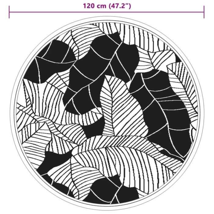 Tapis d'extérieur ARAKIL vert Ø120 cm PP – Image 4