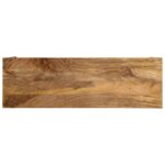 Table console marron 110x35x76cm bois massif de manguier et fer – Image 5