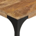 Table console marron 110x35x76cm bois massif de manguier et fer – Image 6