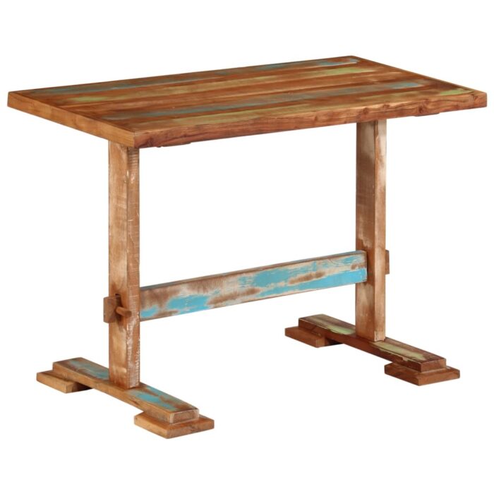 Table à manger 110x55x78 cm bois massif de récupération – Image 1