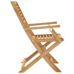 Chaises pliables de jardin lot de 4 bois massif d'acacia – Image 4