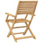 Chaises pliables de jardin lot de 4 bois massif d'acacia – Image 5