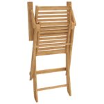 Chaises pliables de jardin lot de 4 bois massif d'acacia – Image 6