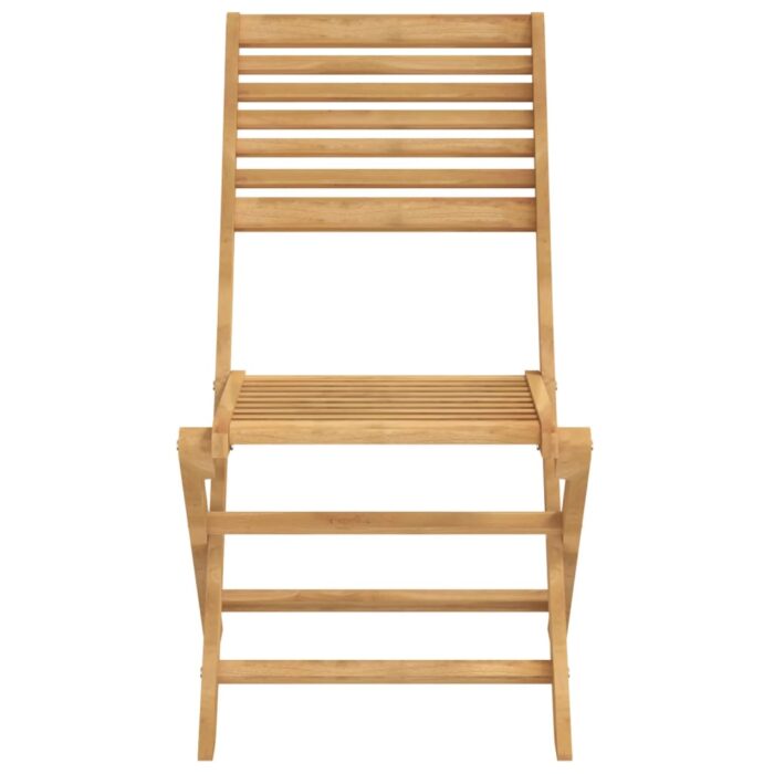 Chaises pliables de jardin lot de 2 bois massif d'acacia – Image 3